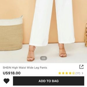 White wide leg pants! Cute basic.